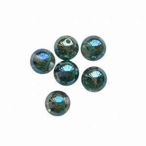 kralen voor op de pen, kroon kraal blauw groen