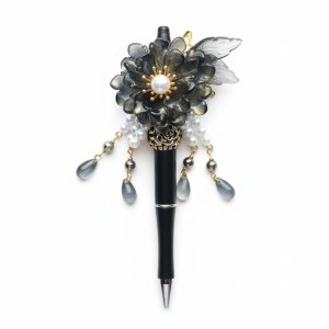 midnight bloom bloemenpen, navy blue bloemenpen, cadeau voor haar