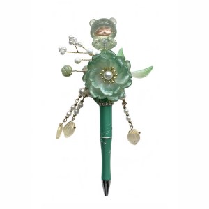 Mint Bloom, groene bloemenpen met Yumo Gummy Bear, cadeau voor haar