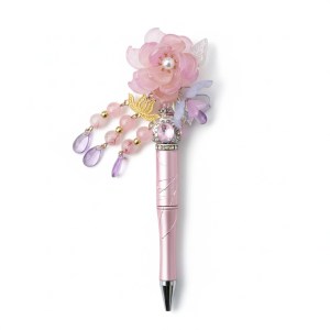 Pink Grace, roze bloemenpen, cadeau voor haar