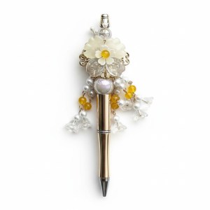 Sunny Bloom, gele bloemenpen, cadeau voor haar