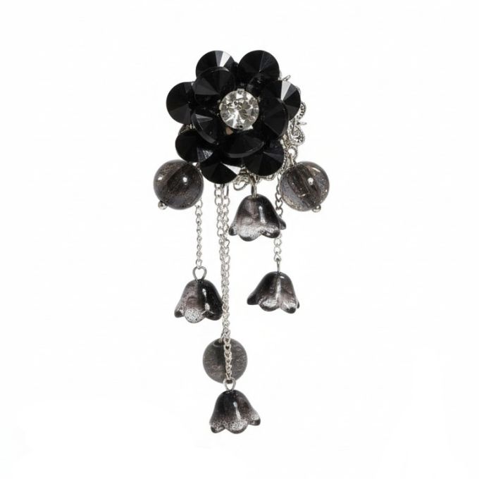 Bloem zwart met hangers