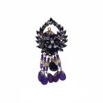 Paarse bloem steentjes en hangers