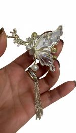 Vlinder goud transparant