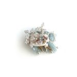 Bloemenkraal blauw by Skattig, diy Fancy Bead, pen topper kraal