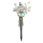 Moonflower Mist, witte en AB-Glans bloemenpen, cadeau voor haar