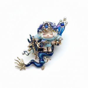 Mini SP Broche Blauwe Draak