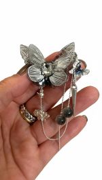 Zilver vlinder met hangers