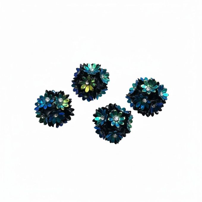 Blauw/groene bloemenkraal