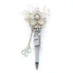 Luna Bloom, witte bloemenpen, cadeau voor haar