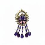 Paarse bloem steentjes en hangers