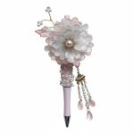 Petal Reverie, roze blauwe bloemenpen, cadeau voor haar