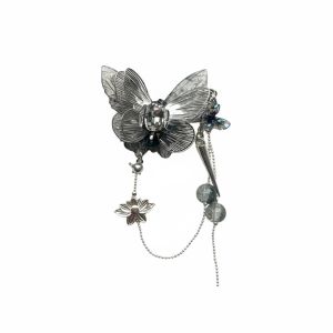 Zilver vlinder met hangers