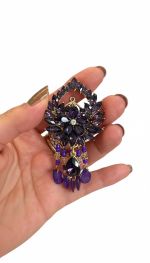 Paarse bloem steentjes en hangers