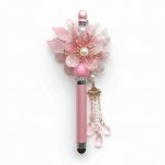 Rosy Bloom Luxe, roze stylus bloemenpen, cadeau voor haar