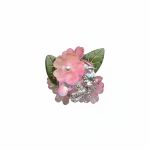 roze met groen bloemenkraal, fancy bead, kralenpen