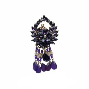 Paarse bloem steentjes en hangers