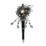 midnight bloom bloemenpen, navy blue bloemenpen, cadeau voor haar