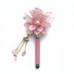 Rosy Bloom Luxe, roze stylus bloemenpen, cadeau voor haar