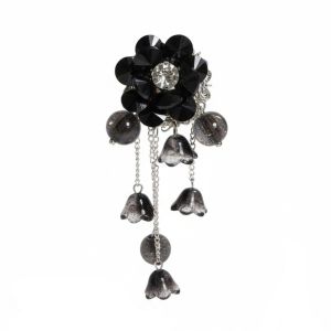 Bloem zwart met hangers