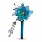 Blue Bloom, blauwe stylus pen, bloemenpen, cadeau voor haar