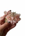 Bloemenkraal roze met groen by Skattig, diy Fancy Bead, pen topper kraal