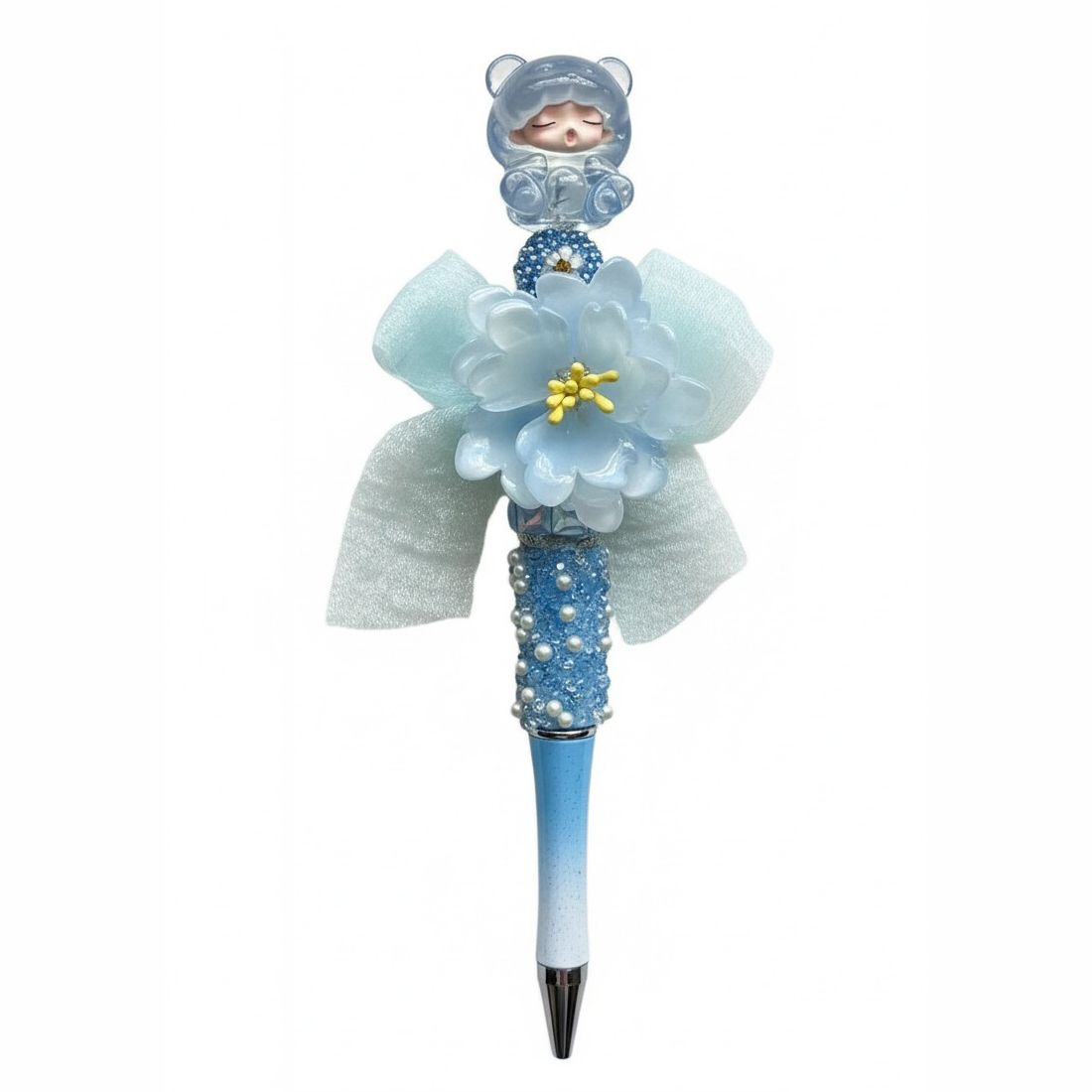 Bluebell Dream Charm, blauw, bloemenpen, Yumo Gummy Bear, cadeau voor haar