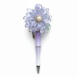 Mystic Pearl Bloom, paars transparante bloemenpen, cadeau voor haar