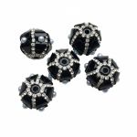 Rhinestone Parel Kraal zwart