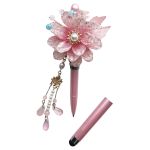 Rosy Bloom Luxe, roze stylus bloemenpen, cadeau voor haar